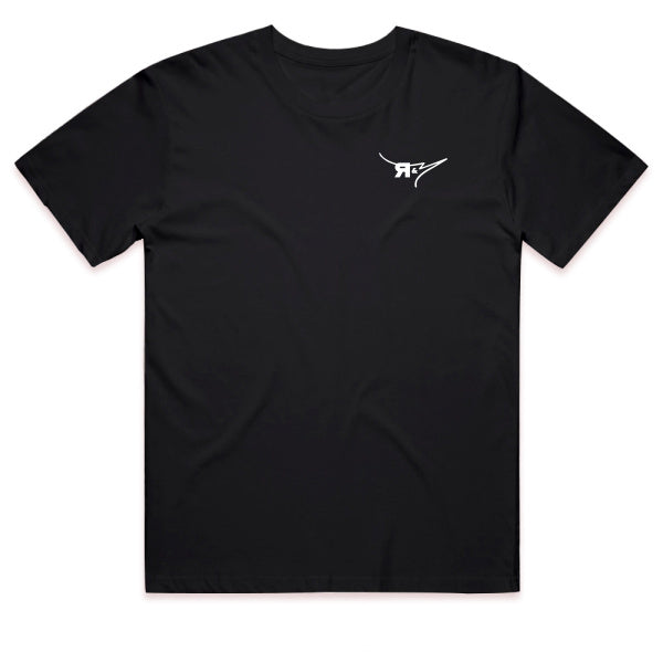 The Rebel & Menace Logo Tee — Washed Black